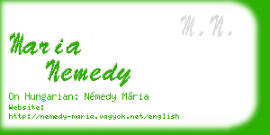 maria nemedy business card